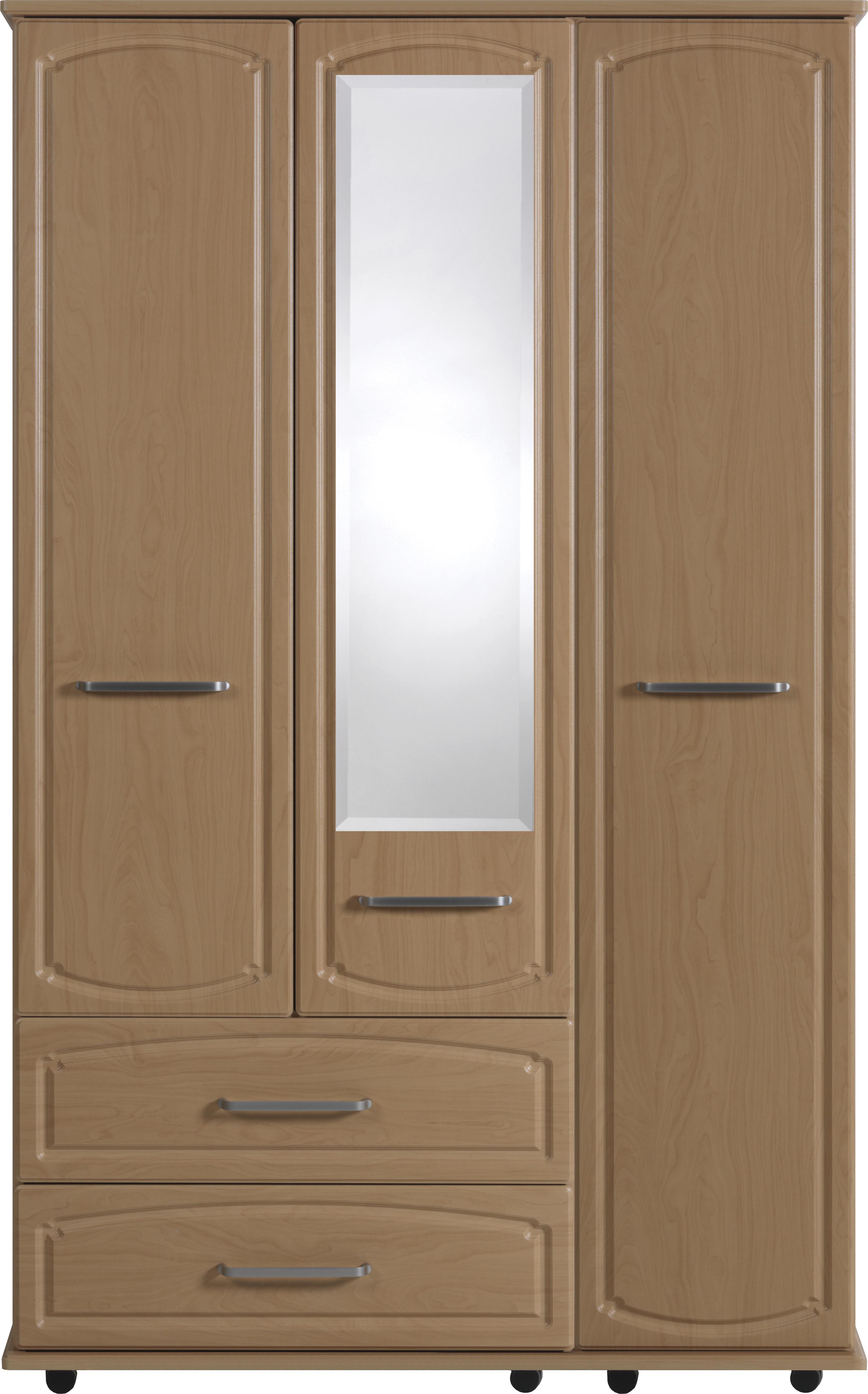 Thame 3 Door Wardrobe With 2 Drawers And 1 Mirror Crendon Beds