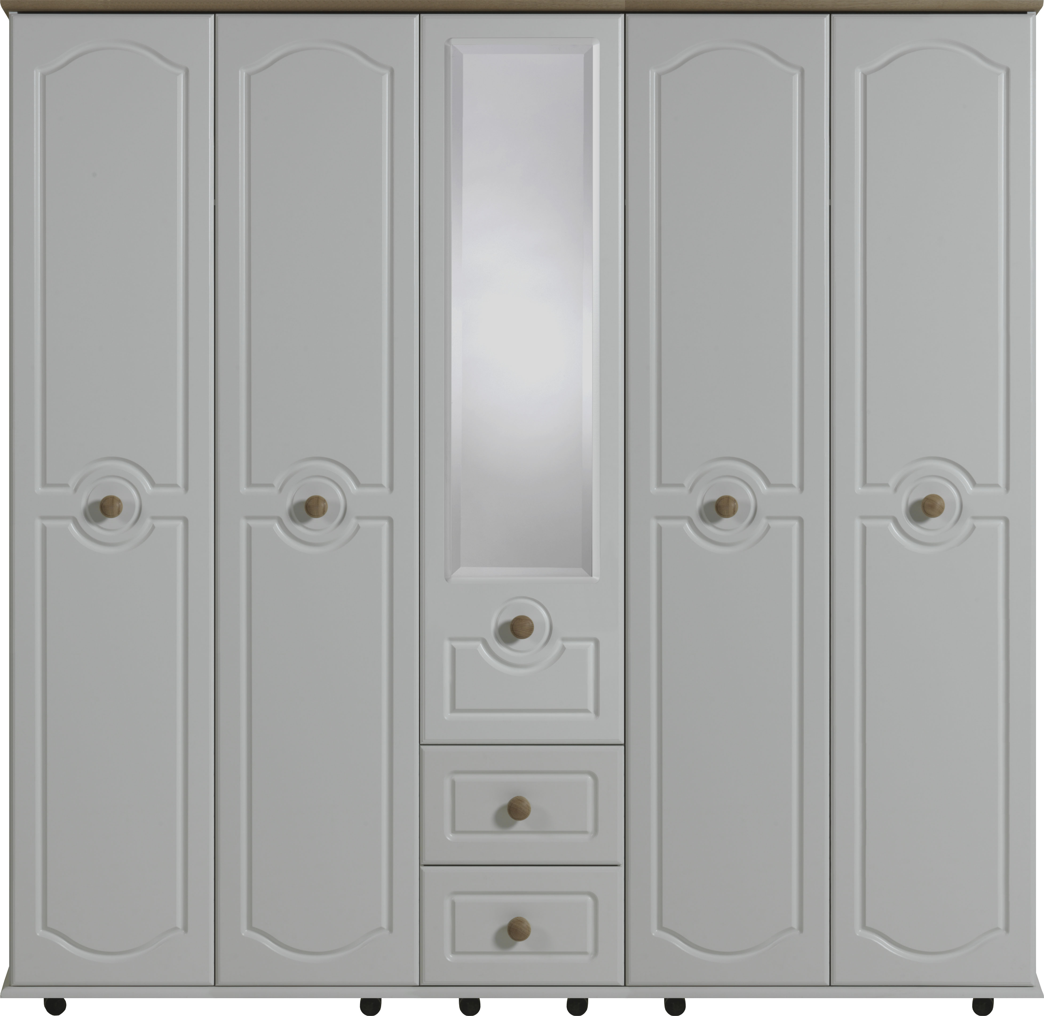 Bledlow 5 Door Wardrobe With 1 Mirror And 2 Drawers Crendon Beds