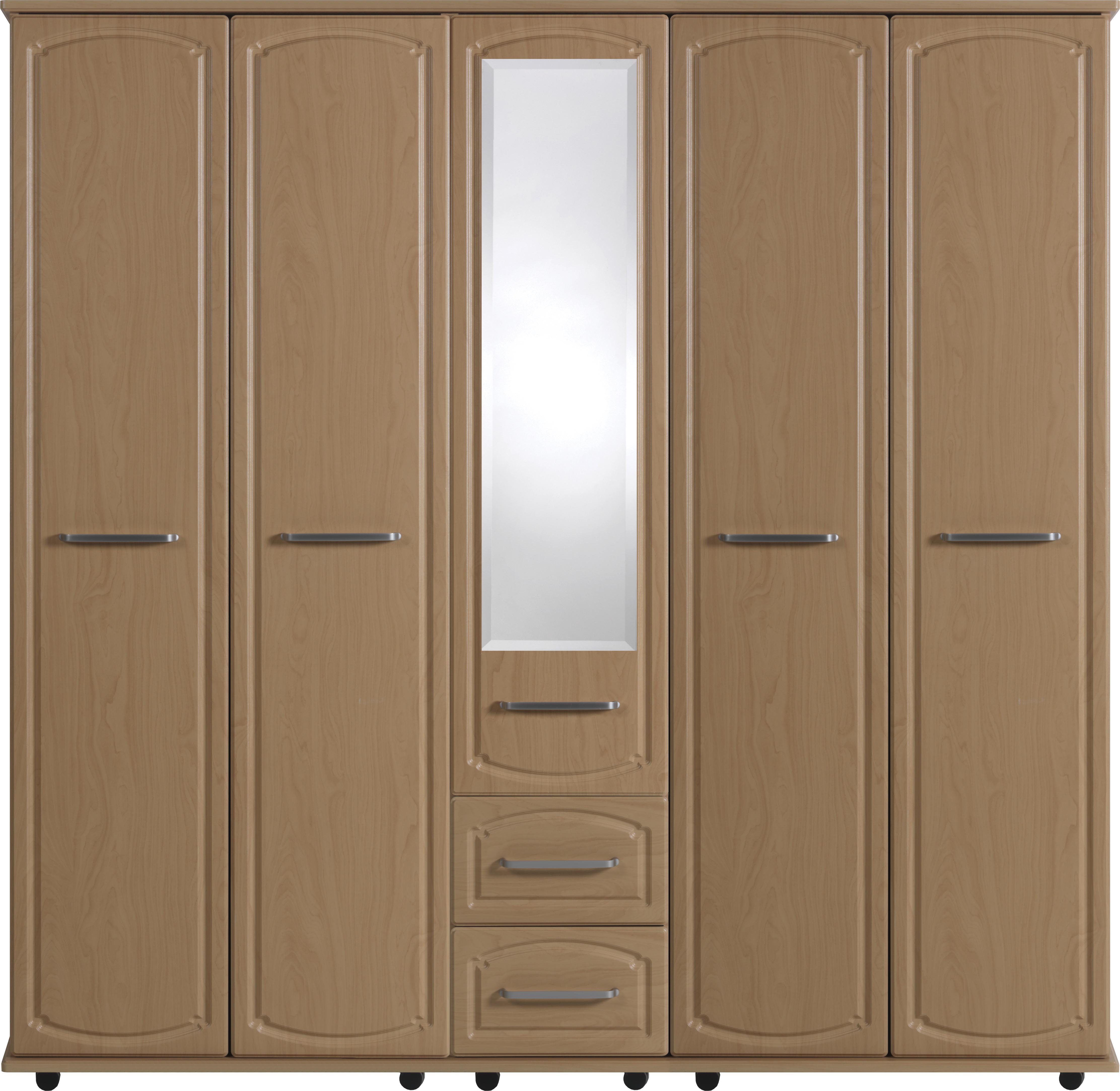Thame 5 Door Wardrobe With 1 Mirror And 2 Drawers Crendon Beds