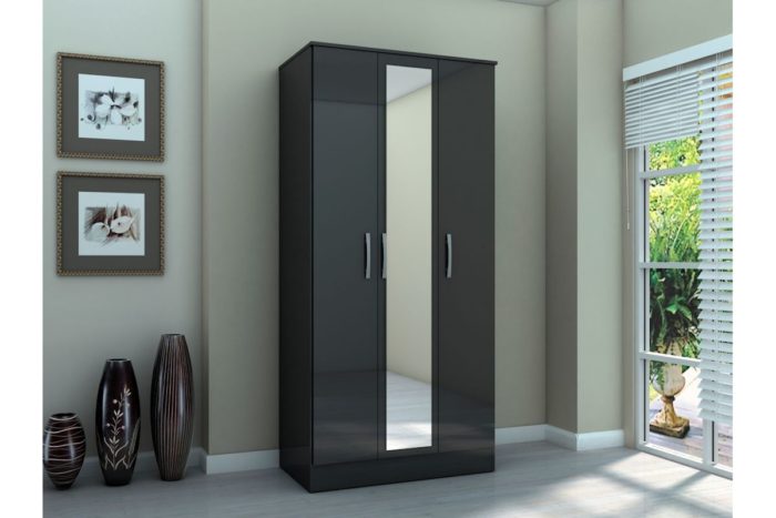Lynx 3 Door Wardrobe with Mirror - Image 7