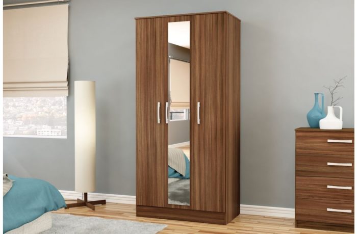 Lynx 3 Door Wardrobe with Mirror - Image 12